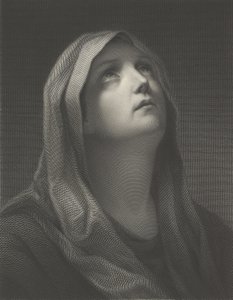 Hoofd van de Maagd die naar rechts kijkt, naar Reni, 1869