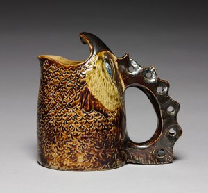 Lepelwarmer, gemaakt door Robert Wallace Martin, gemaakt bij Martin Brothers, ca. 1880