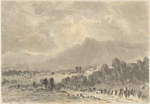 Landschap - rotsen en bergen door Robert Walter Weir