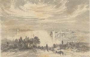 Landschap - Stad aan een baai door Robert Walter Weir