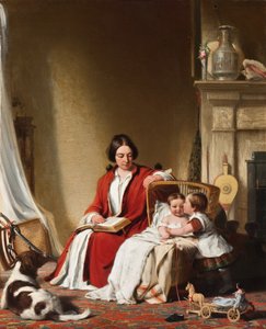 Mevrouw Bradford Ripley Alden en haar kinderen door Robert Walter Weir