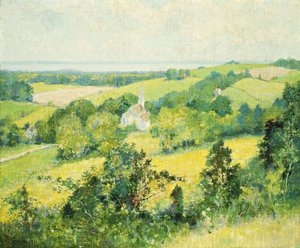 New England Heuvels door Robert William Vonnoh