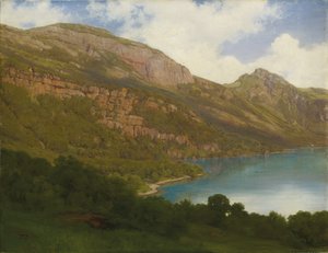 Uitzicht vanaf de Rigi met uitzicht op het Vierwoudstrekenmeer, 1857 door Robert Zund