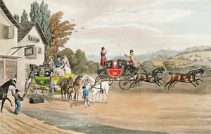 Een Londense post- en stagecoach