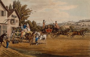 Een Londense post- en stagecoach