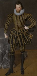 Portret van een man, waarschijnlijk Sir John Scott (1564-1616), circa 1600-1605 door Robert the Elder Peake