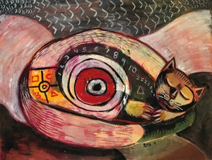Zoete dromen, c.2019 (gouache op papier)