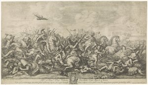 Strijd tussen Alexander de Grote en Darius III door Robertus de Mol