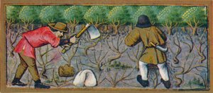 Maart - werken in de wijngaard, 15e eeuw, 1939
