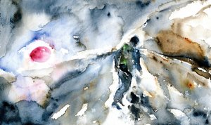Figuur in abstract licht