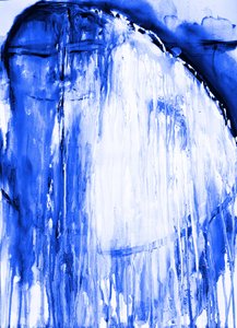 Stromend blauw – abstract