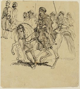Arabische ruiters door Rodolphe Bresdin