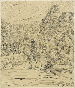 Slag in de Bergen door Rodolphe Bresdin