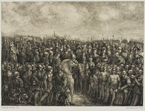 Caesar en zijn gevangenen door Rodolphe Bresdin