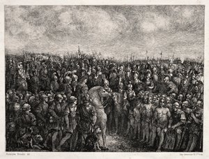 Caesar en zijn gevangenen, 1878 door Rodolphe Bresdin