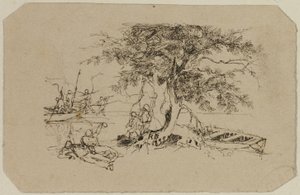 Vissen door Rodolphe Bresdin