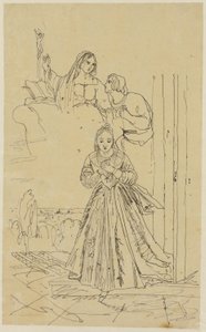 Toevlucht in gebed door Rodolphe Bresdin