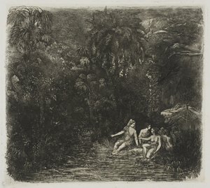 De baders onder de palmen door Rodolphe Bresdin