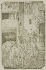 De Barmhartige Samaritaan door Rodolphe Bresdin