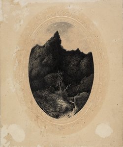 De reiziger in de bergen door Rodolphe Bresdin