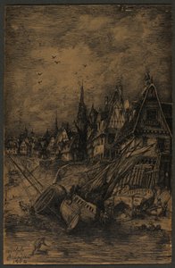 Aangespoelde Schepen door Rodolphe Bresdin