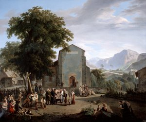 Het herstel van de eredienst na de Revolutie, 19e eeuw door Rodolphe Topffer