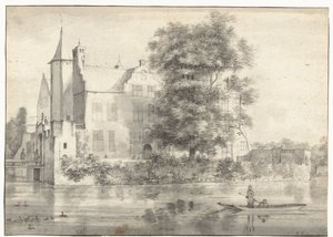 Gezicht op Huis te Rhoon, gezien vanuit het zuiden