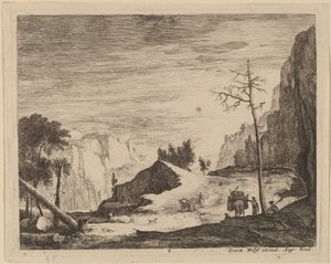Bergachtig Landschap met een Kar: pl.8 door Roelant Roghman and Melchior Küsel