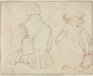 Twee Boheemse boeren in halve lengte, ca. 1605-1610 door Roelant Savery