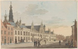 Breestraat te Leiden, ca. 1825