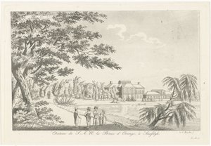 Gezicht op Paleis Soestdijk door Roelof van der Meulen