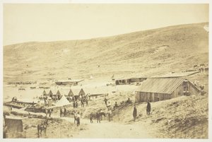 Kamp van de 4e lichte dragonders door Roger Fenton