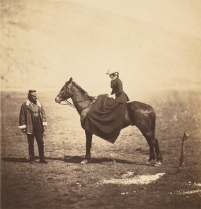 Henry Duberly Esq., betaalmeester, 8e Huzaren  Mrs. Duberly. door Roger Fenton