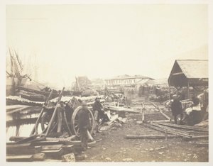 Landingsplaats, Spoorwegwinkels, Balaklava door Roger Fenton