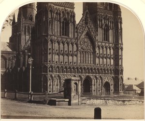 Kathedraal van Lichfield vanuit het noordwesten, 1858