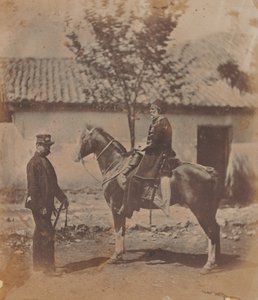 Omar Pasha en zijn Britse verbindingsofficier, Kolonel Lintorn Simmons, 1855 door Roger Fenton