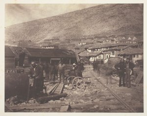 Het spoorwegemplacement, Balaklava door Roger Fenton