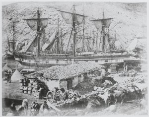 De veesteiger in de haven van Balaklava