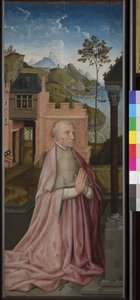 Een toegewijde in gebed door Rogier van der (workshop of) Weyden