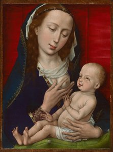 Maagd en kind door Rogier van der (workshop of) Weyden