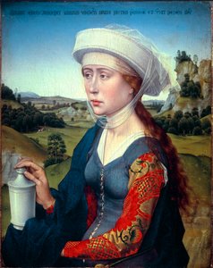 Drieluik van de familie Braque: Representatie van Sint Maria Magdalena (rechterpaneel van het drieluik Braque) door Rogier van der Weyden