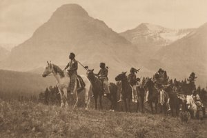 De paszoekers, Piegan, Montana,1913 (foto) door Roland W. Reed