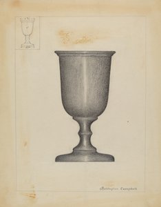 Pewter beker