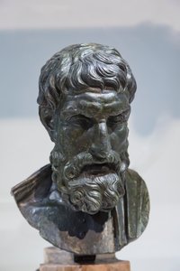 Buste van Epicurus door Roman