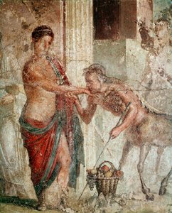 Centaur tijdens het huwelijk van Pelops en Hippodamia (fresco)