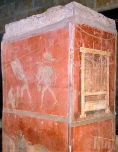 Ververij, schilderij uit Huis van Fullonica in Pompeii