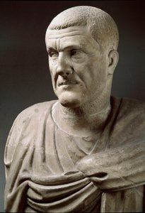 Marmeren standbeeld van keizer Maximinus Thrax (173-238) - Rome, Musei Capitolini door Roman