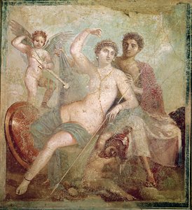 Mars en Venus uit het Huis van Mars en Venus (Casa de Marte e Venere) Pompeii
