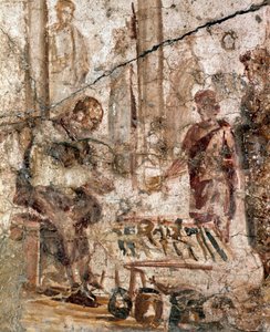 Handelaar op het forum (fresco)