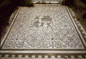 Vloermozaïek van het huis van Dionysus en Ariadne, 2e eeuw door Roman